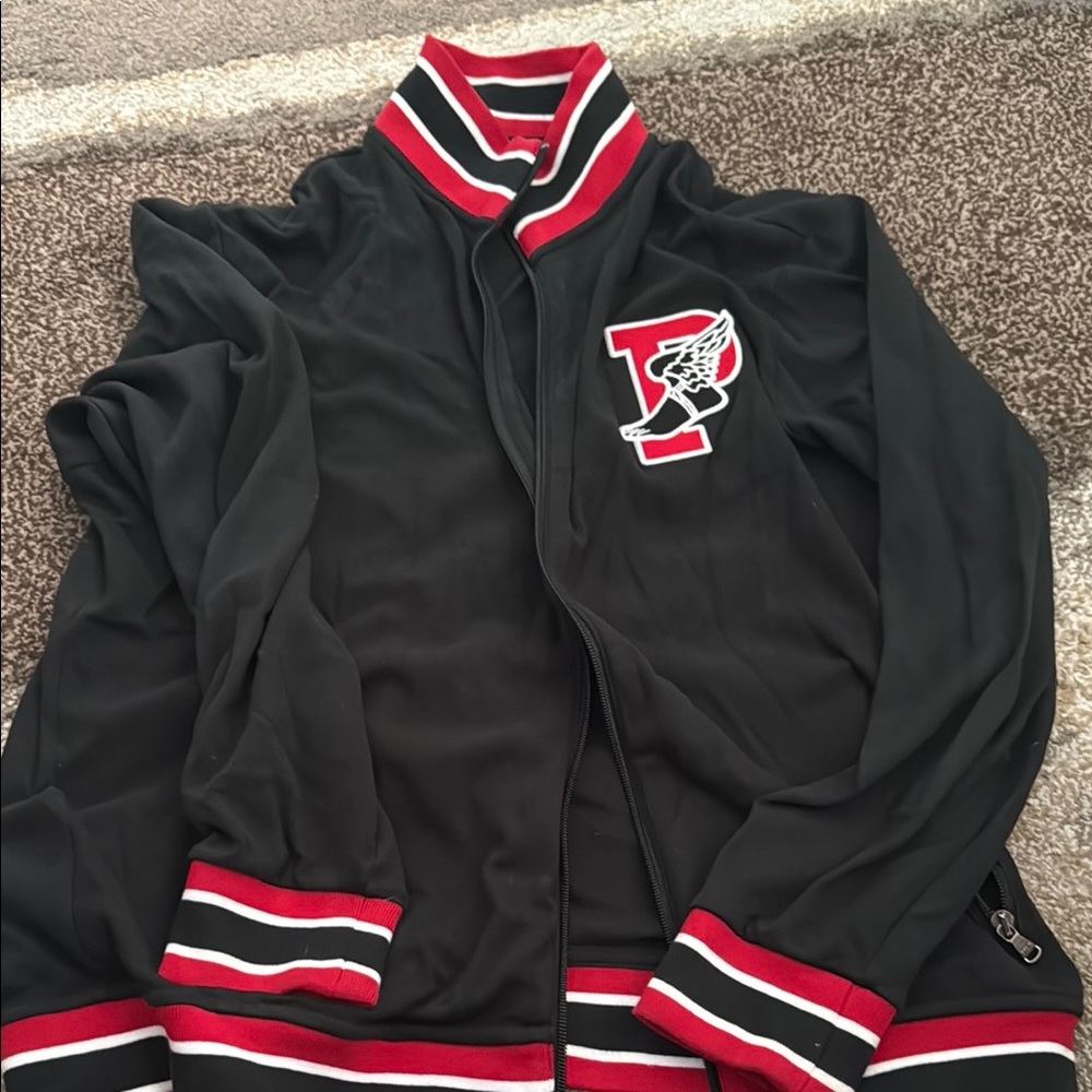 Polo by Ralph Lauren Black and Red Varsity Jacket